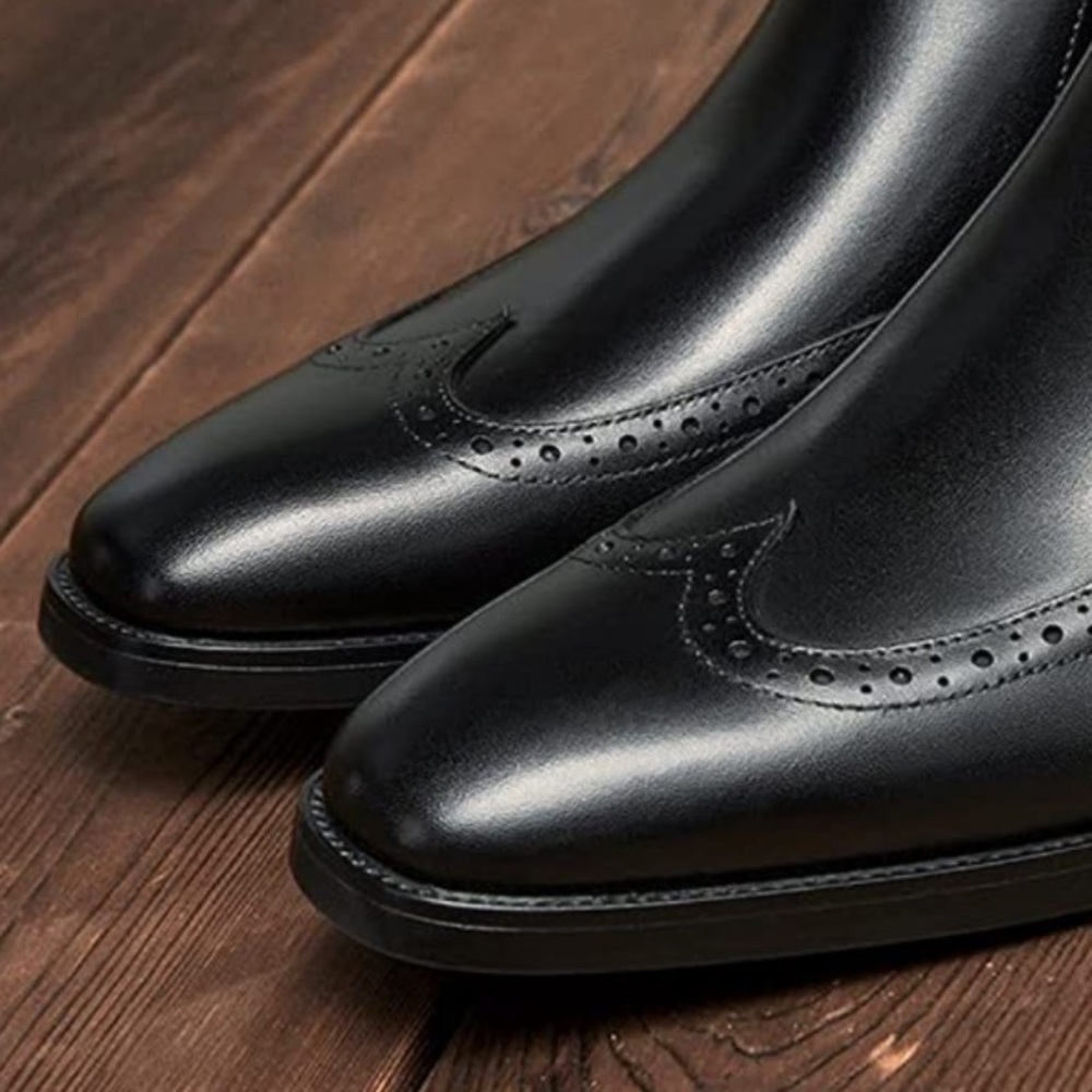 BRAND NEW MENS STYLISH BLACK FALL CHELSEA BOOTS NWT - Picture 4 of 6